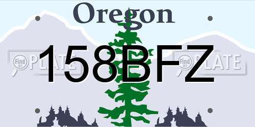 158BFZ Oregon License Plate