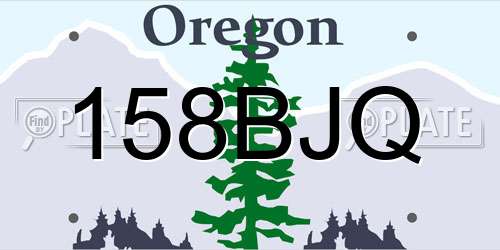 158BJQ Oregon License Plate