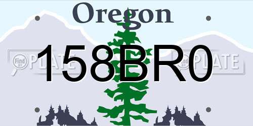 158BR0 Oregon License Plate