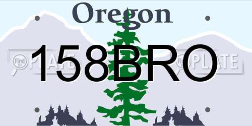158BRO Oregon License Plate
