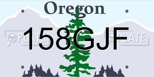 158GJF Oregon License Plate