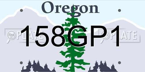 158GP1 Oregon License Plate