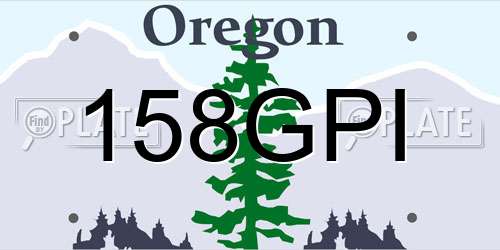 158GPI Oregon License Plate