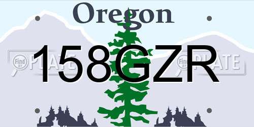 158GZR Oregon License Plate