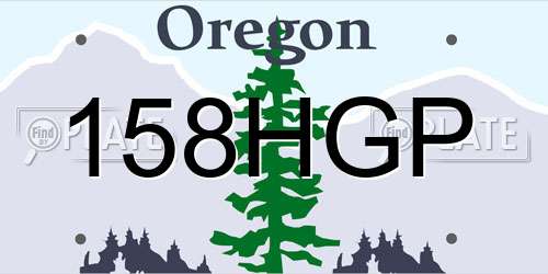 158HGP Oregon License Plate