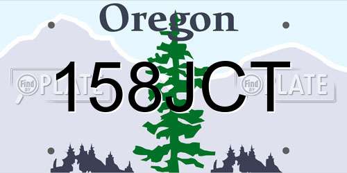 158JCT Oregon License Plate