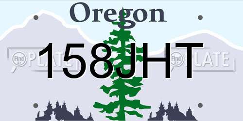 158JHT Oregon License Plate