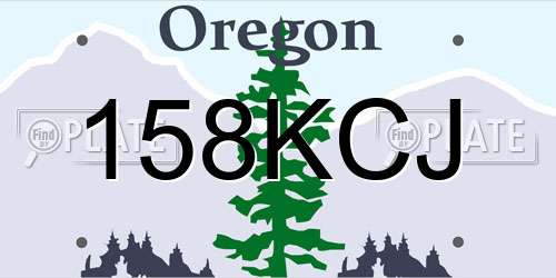 158KCJ Oregon License Plate