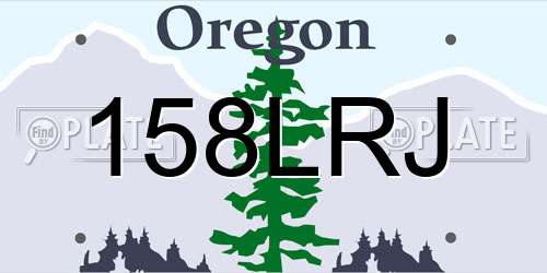 158LRJ Oregon License Plate
