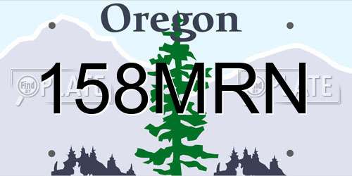 158MRN Oregon License Plate