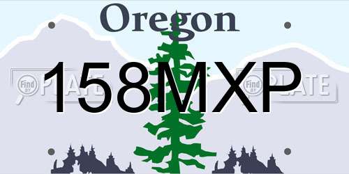 158MXP Oregon License Plate