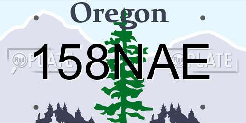 158NAE Oregon License Plate