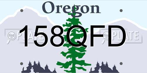 158QFD Oregon License Plate