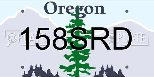 158SRD Oregon License Plate