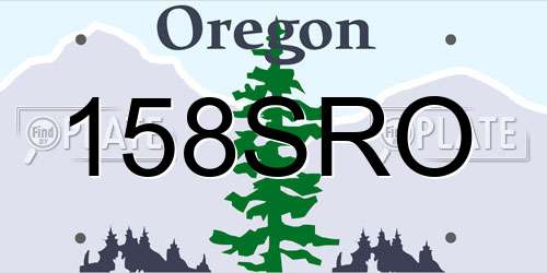 158SRO Oregon License Plate