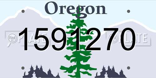 1591270 Oregon License Plate
