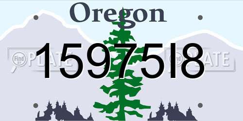 15975I8 Oregon License Plate