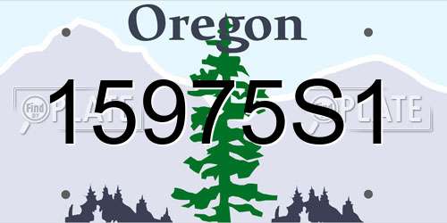15975S1 Oregon License Plate