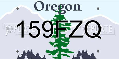159FZQ Oregon License Plate