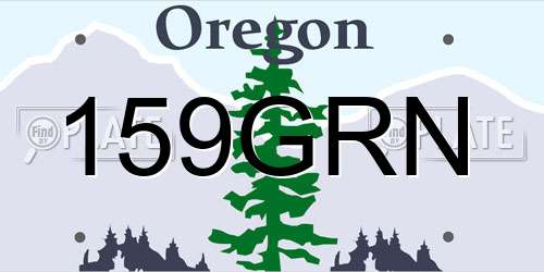 159GRN Oregon License Plate