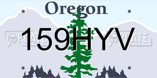 159HYV Oregon License Plate
