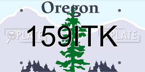 159ITK Oregon License Plate