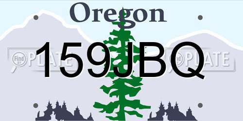 159JBQ Oregon License Plate