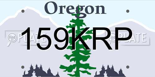 159KRP Oregon License Plate