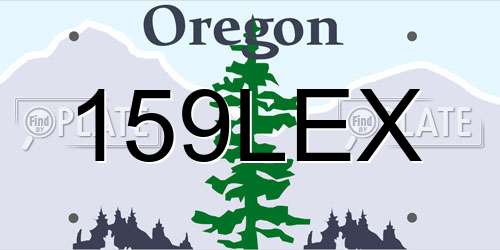 159LEX Oregon License Plate