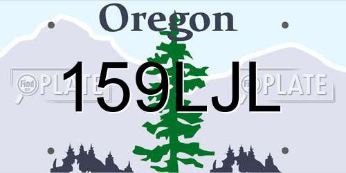 159LJL Oregon License Plate