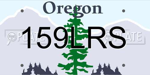 159LRS Oregon License Plate