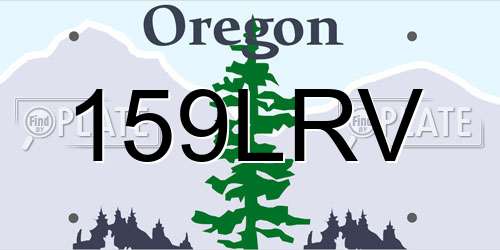 159LRV Oregon License Plate