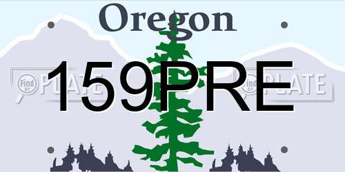159PRE Oregon License Plate