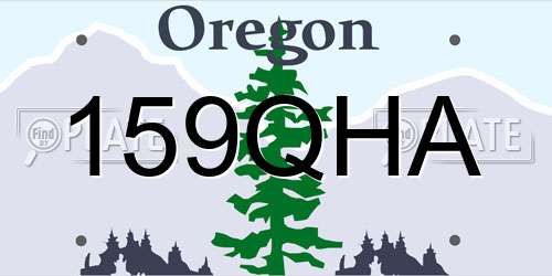 159QHA Oregon License Plate