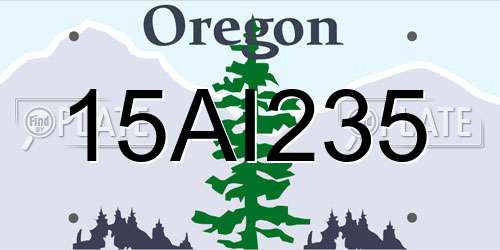 15AI235 Oregon License Plate