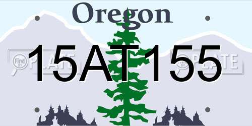 15AT155 Oregon License Plate