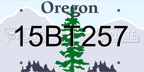 15BT257 Oregon License Plate