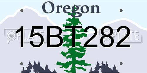 15BT282 Oregon License Plate