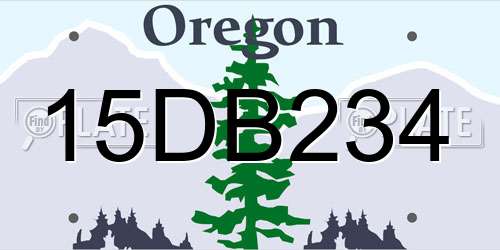 15DB234 Oregon License Plate