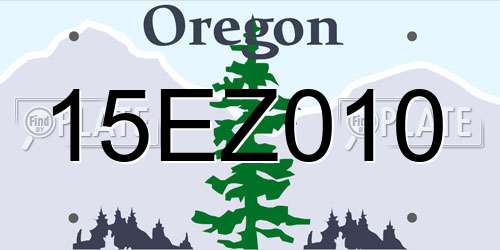 15EZ010 Oregon License Plate