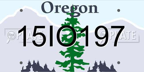 15IO197 Oregon License Plate
