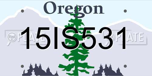15IS531 Oregon License Plate
