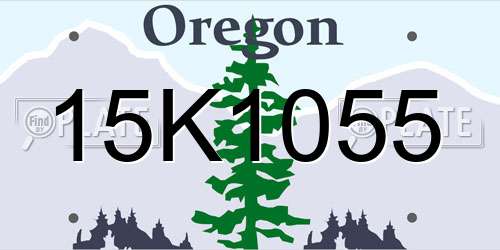 15K1055 Oregon License Plate
