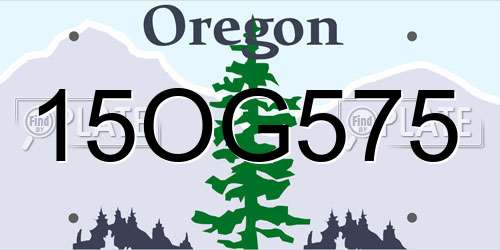 15OG575 Oregon License Plate