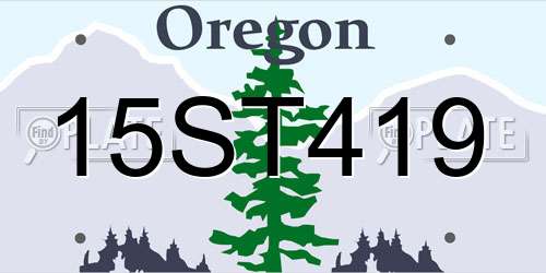 15ST419 Oregon License Plate