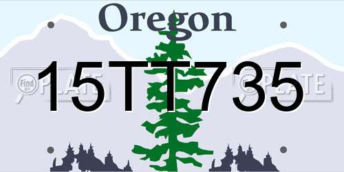 15TT735 Oregon License Plate