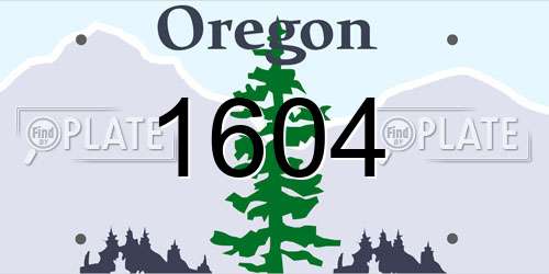 1604 Oregon License Plate
