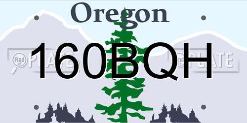 160BQH Oregon License Plate