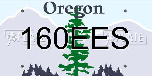 160EES Oregon License Plate