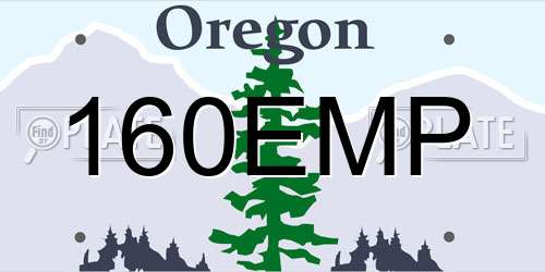 160EMP Oregon License Plate